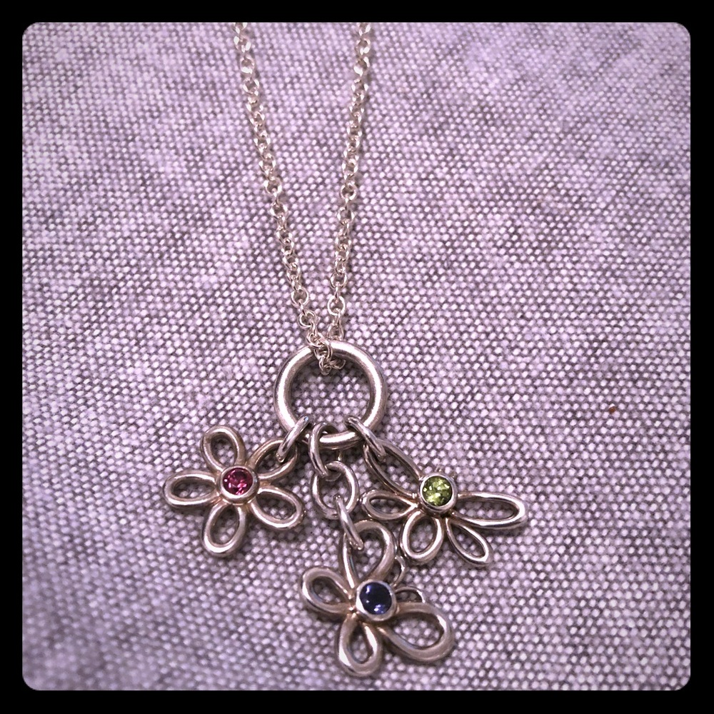 Tiffany and co flower butterfly dragonfly pendant